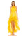 Cocktail Dresses High Low Halter Tiered Cocktail Dress Gold