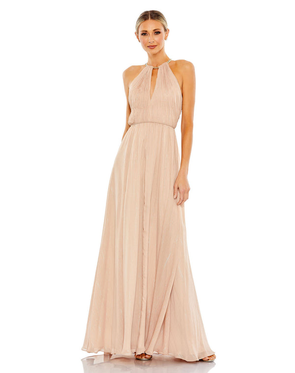 Long Pleated Prom Dress A Line Formal Mac Duggal 55822