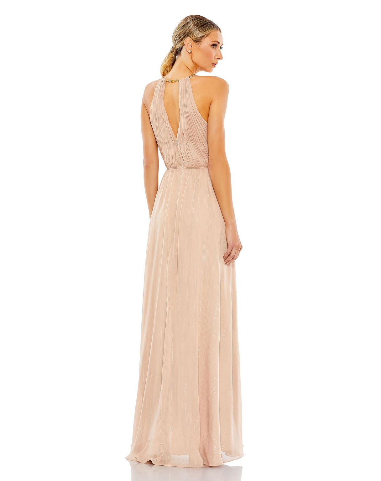 Mac Duggal 55822 Long Pleated A Line Formal Prom Dress