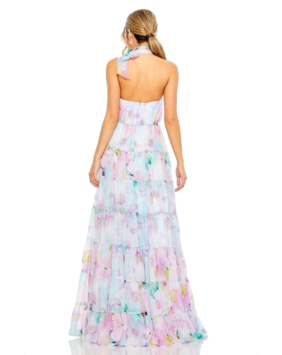 Mac Duggal 55881 Long Floral Print Formal Prom Dress