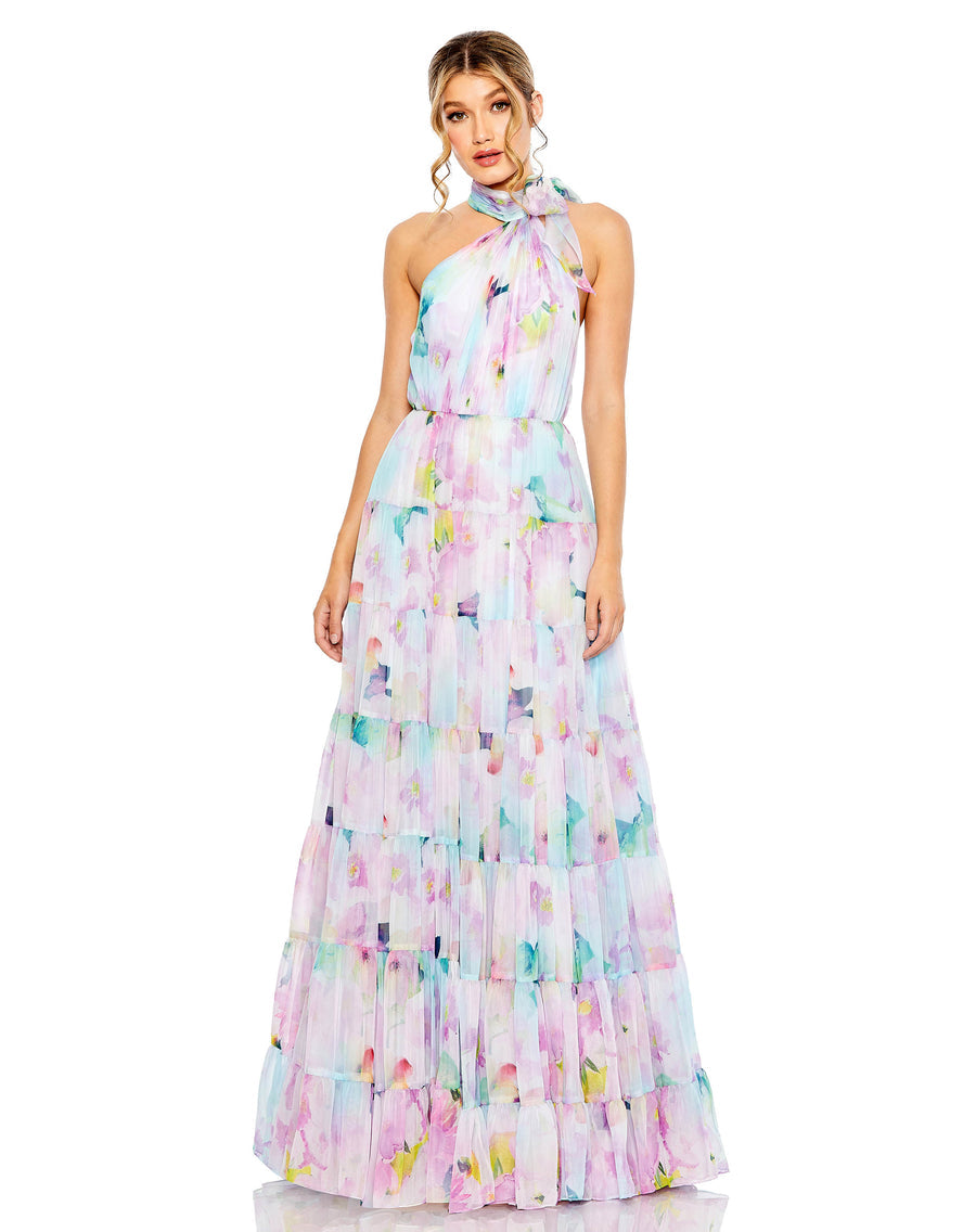 Mac Duggal 55881 Long Floral Print Formal Prom Dress
