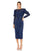 Cocktail Dresses Tea Length Long Sleeve Formal Dress Midnight