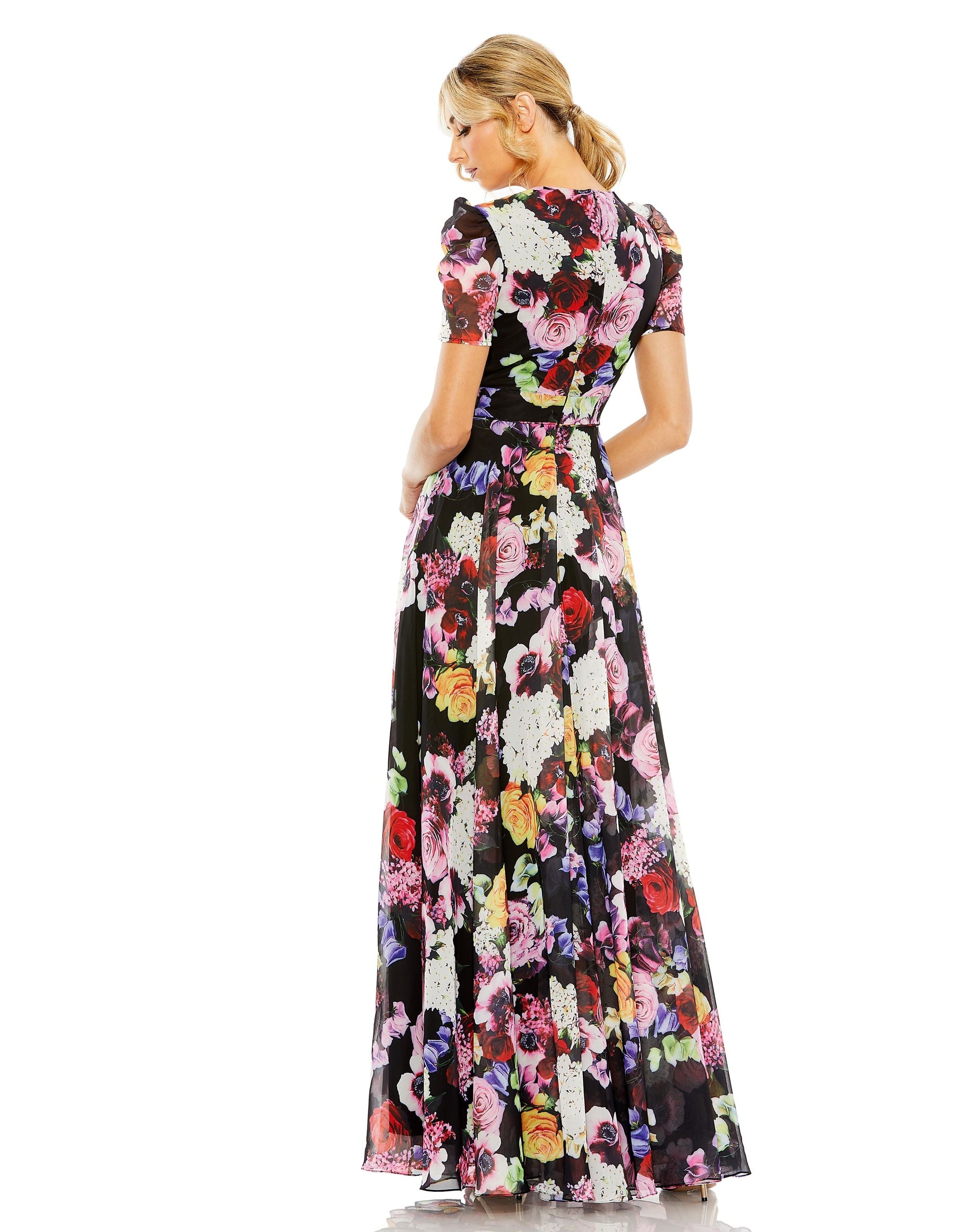 Mac Duggal 55933 Long Floral Formal Prom Dress