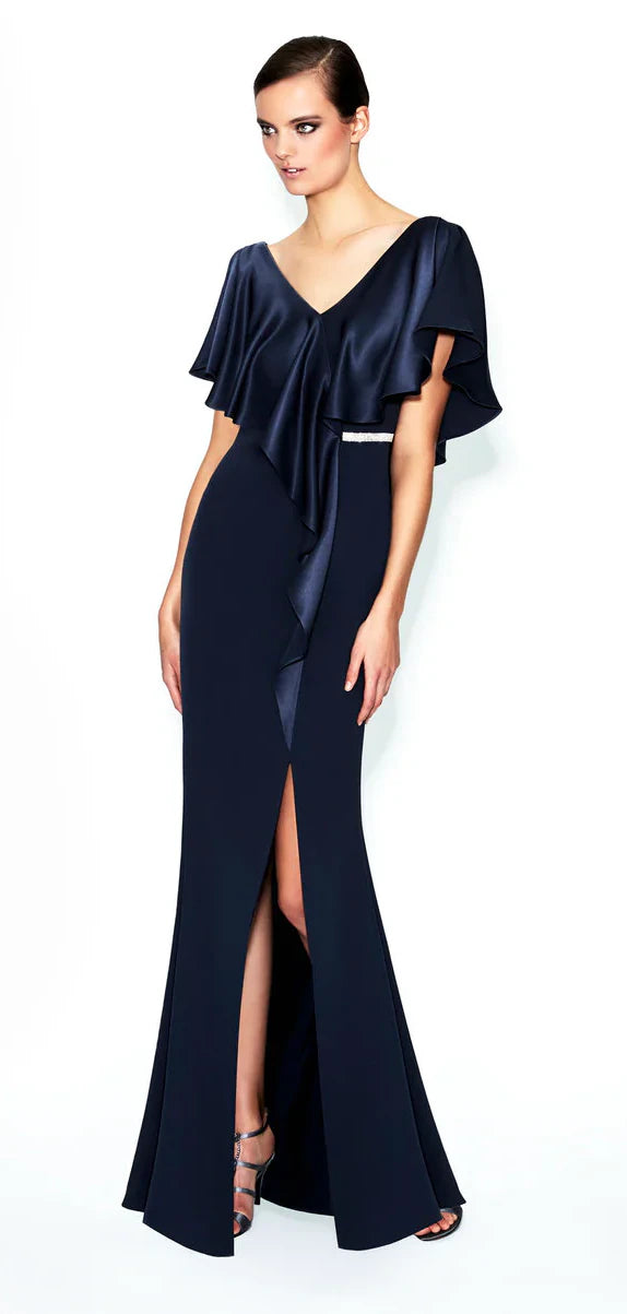 Mother of the Bride Dresses Beaded Long Slit Formal Mother of the Bride Dress Graphite