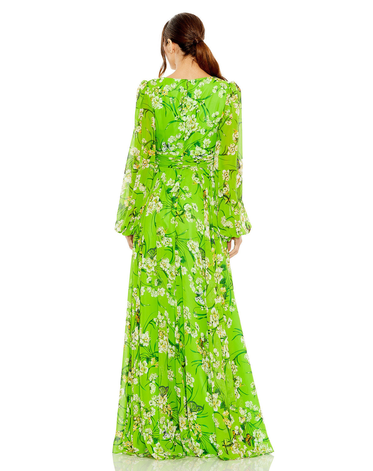 Mac Duggal 56013 Formal Floral Long Sleeve Evening Dress
