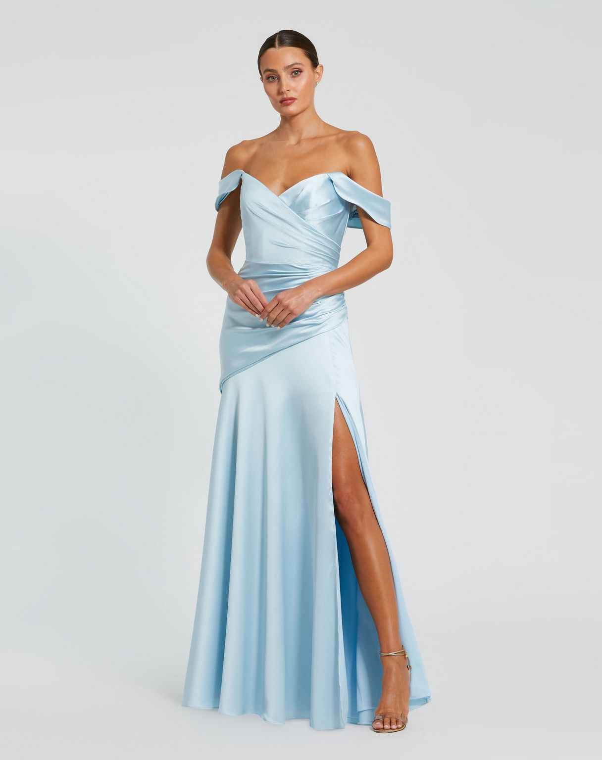 Mac Duggal 56037 Pleated Long Formal Evening Prom Dress
