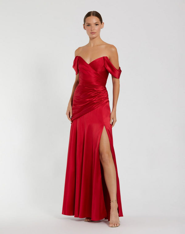 Long Pleated Dress Formal Evening Prom Mac Duggal 56037