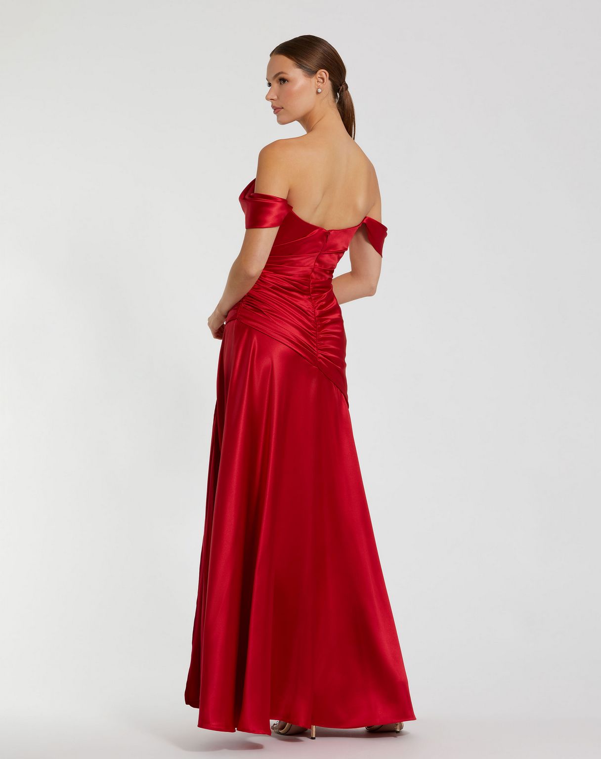 Mac Duggal 56037 Pleated Long Formal Evening Prom Dress
