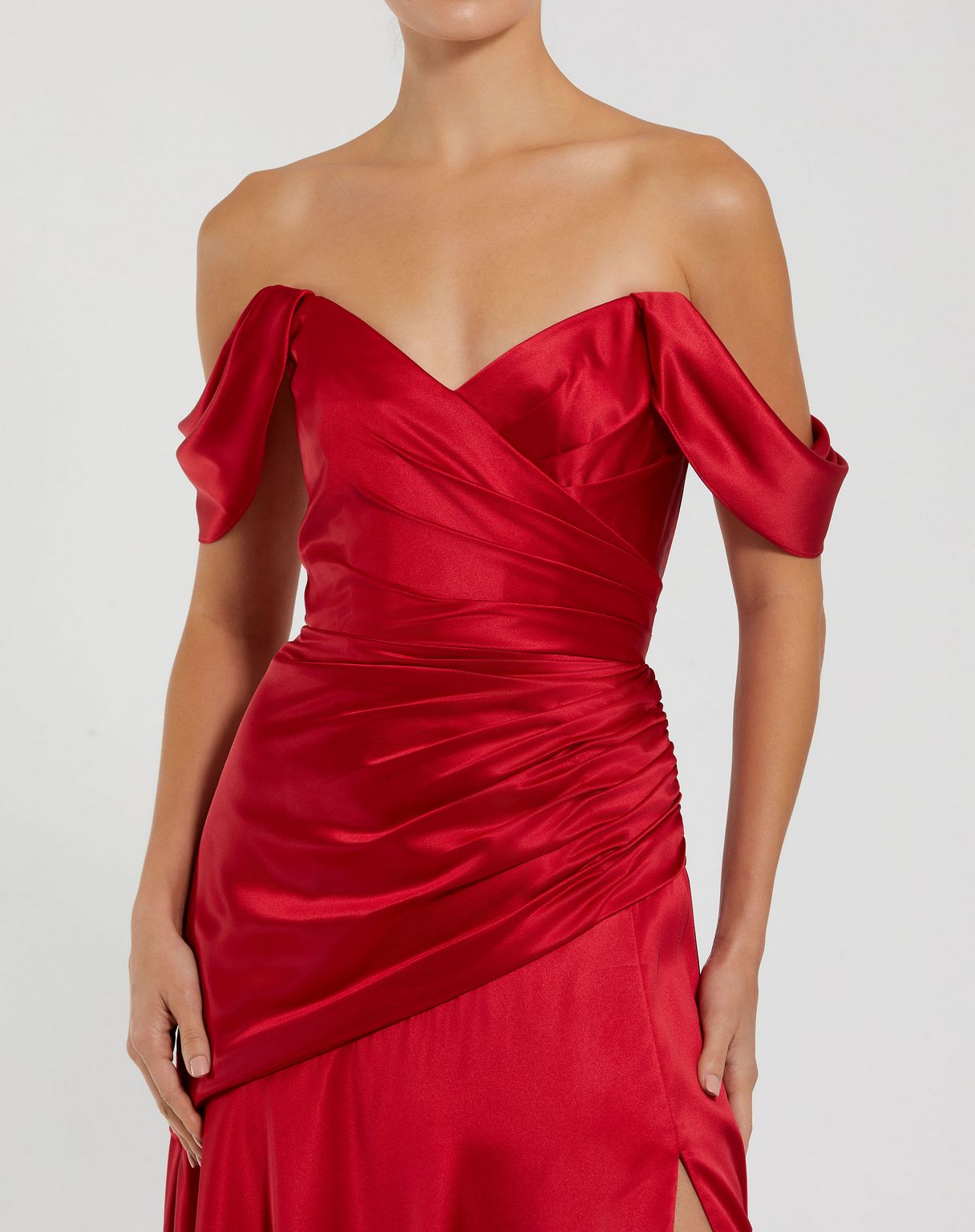 Mac Duggal 56037 Pleated Long Formal Evening Prom Dress