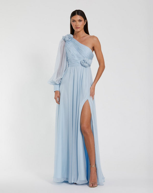 Long Evening Dress Slit Formal Prom Mac Duggal 56070