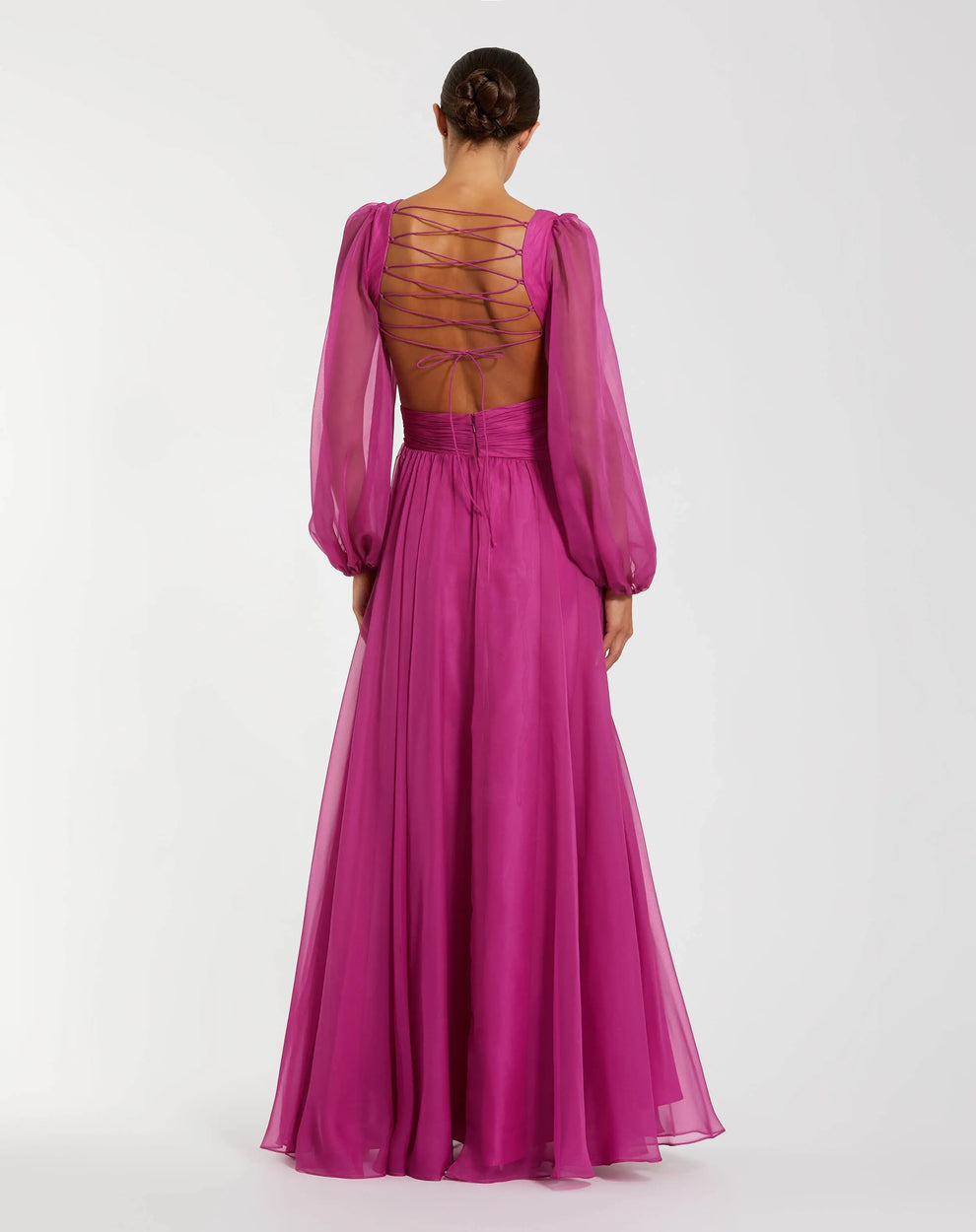 Mother of the Bride Dresses 3D Floral Applique Pleated A Line Mother of the Bride Dress Mac Duggal 56072 Magenta