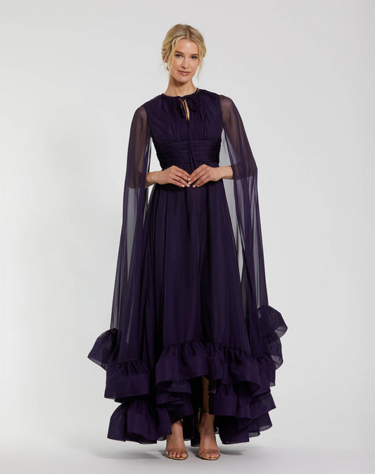 Formal Dresses High Low Ruffle Formal Dress Powder Blue