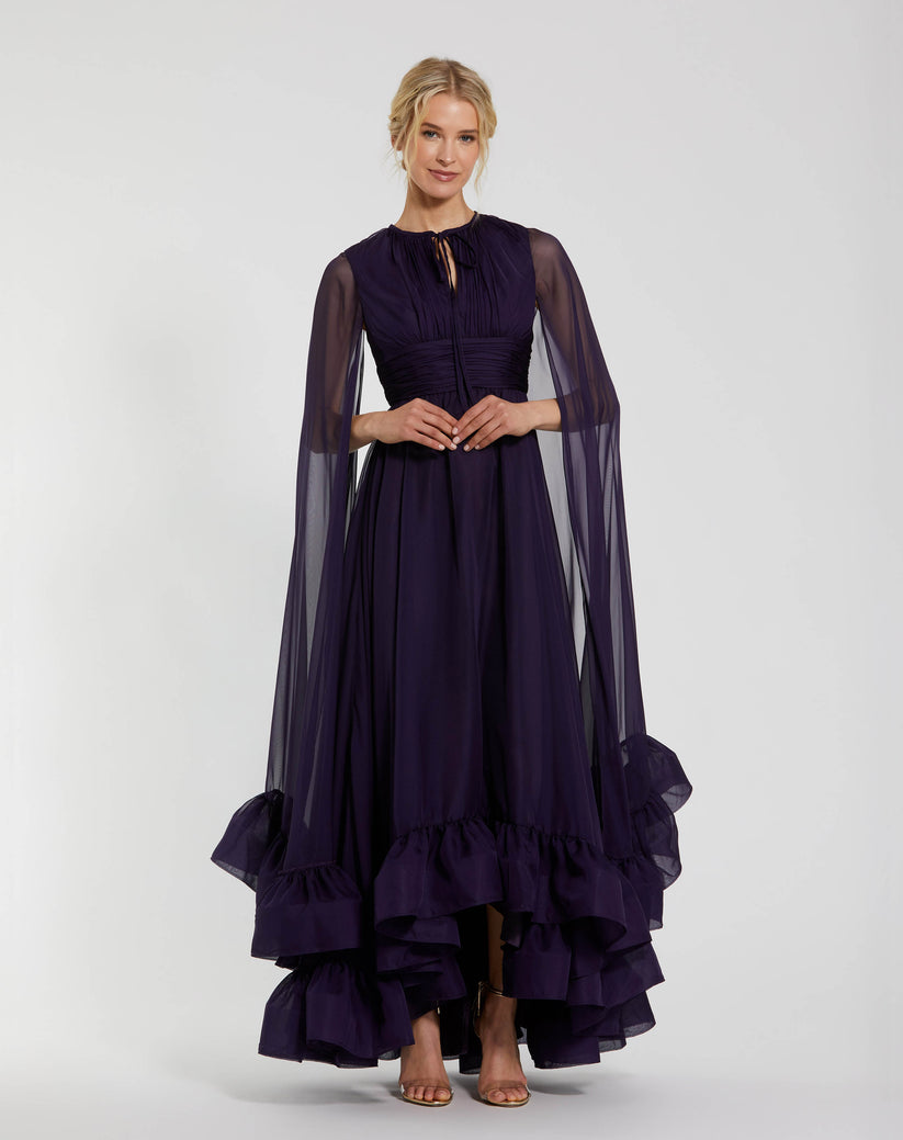 Formal Dresses High Low Ruffle Formal Dress Powder Blue