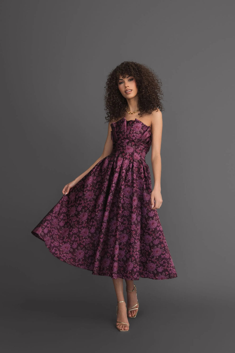 Cocktail Dresses Floral Short A Line Cocktail Dress Magenta Multi