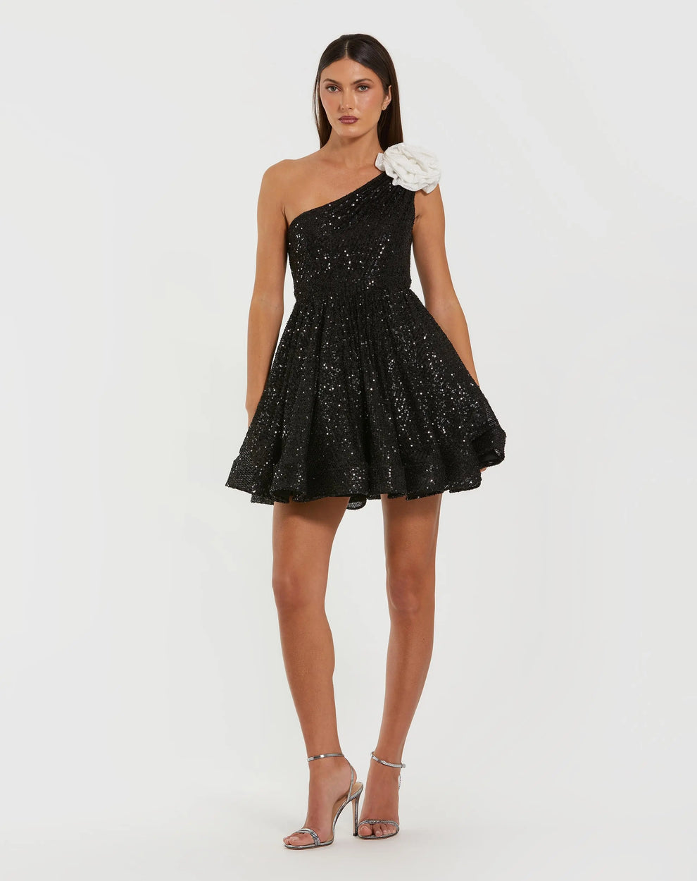 Cocktail Dresses Short Cocktail Homecoming Sequin Dress Black Ivory