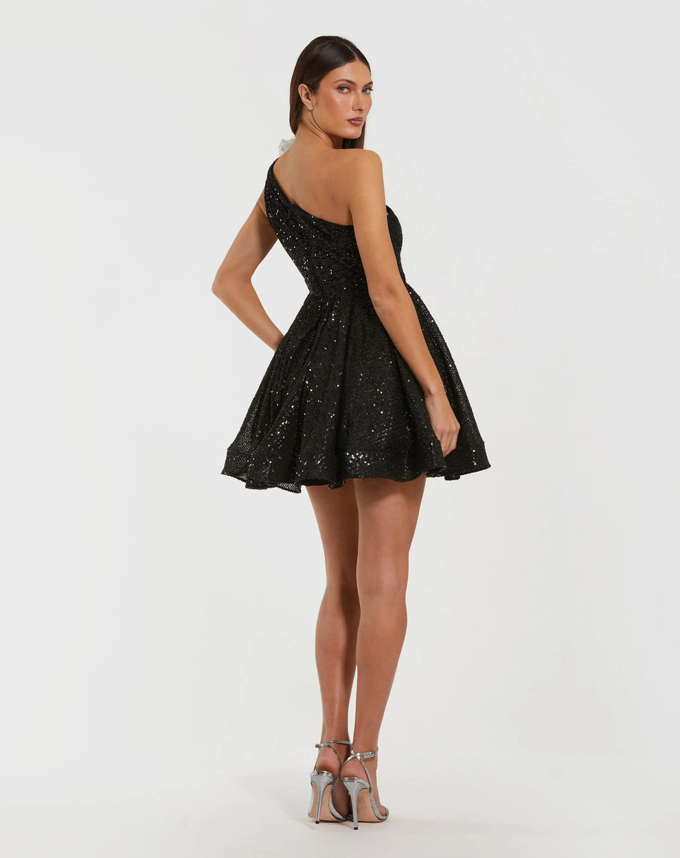 Cocktail Dresses Short Cocktail Homecoming Sequin Dress Black Ivory
