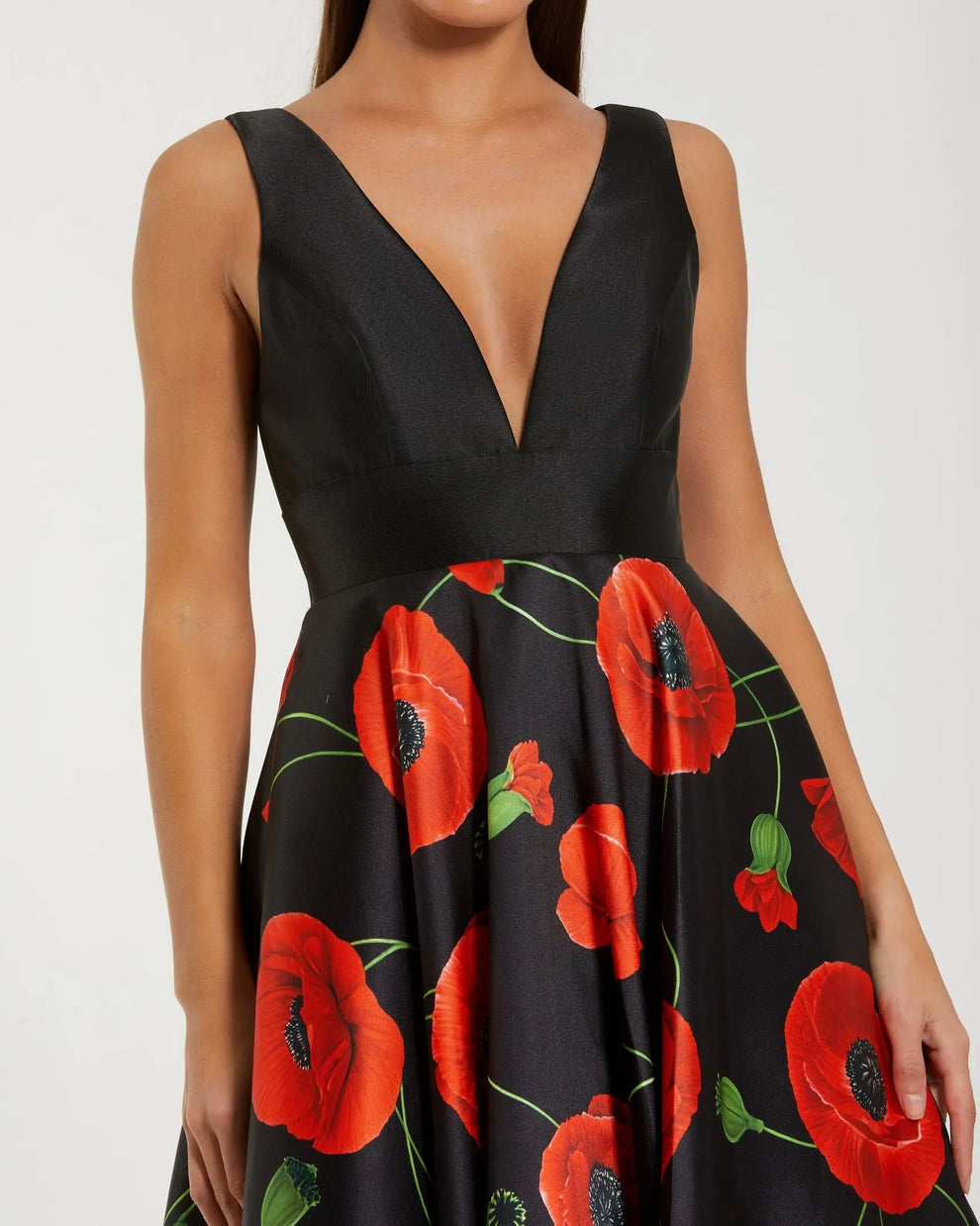 Formal Dresses Ball Gown Floral Print Long Formal Dress Mac Duggal 56181 Poppy Multi