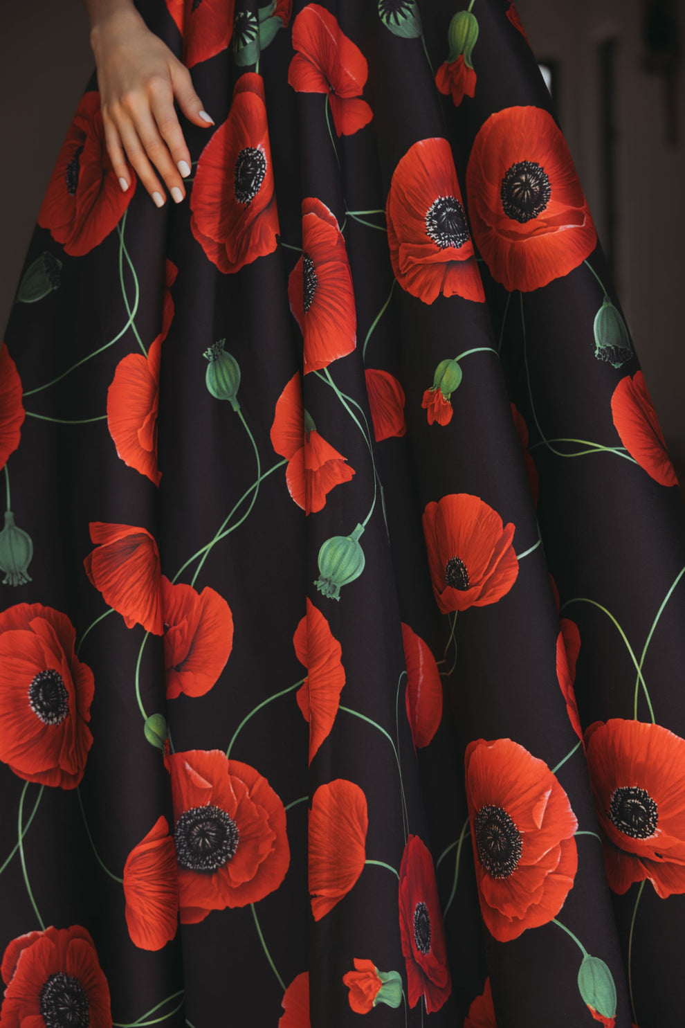 Mac Duggal 56181 Ball Gown Long Formal Floral Print Prom Dress