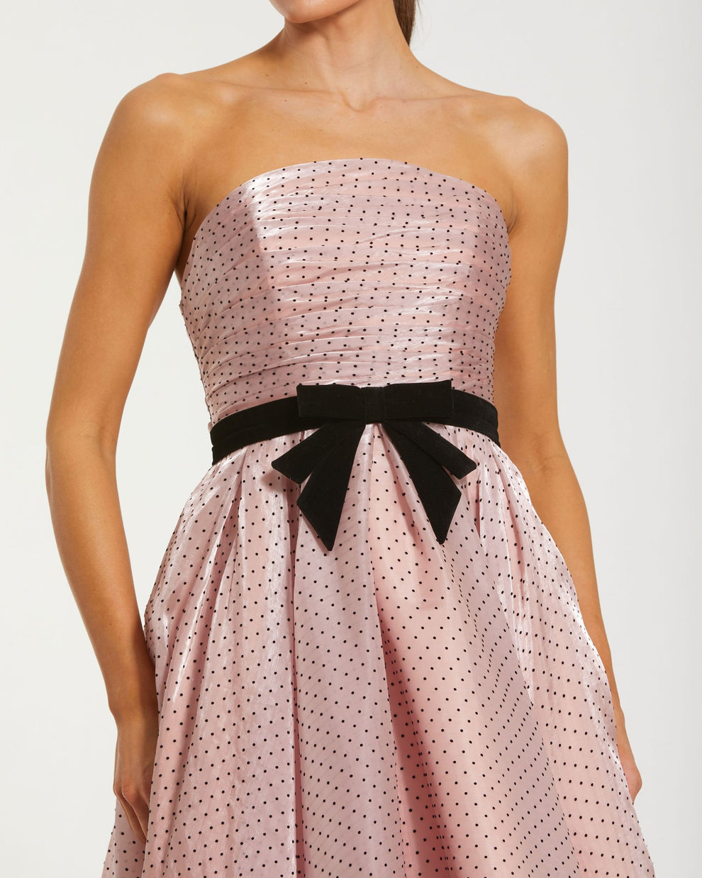 Cocktail Dresses Pleated Velvet Midi A Line Cocktail Dress Mac Duggal 56184 Rose Pink