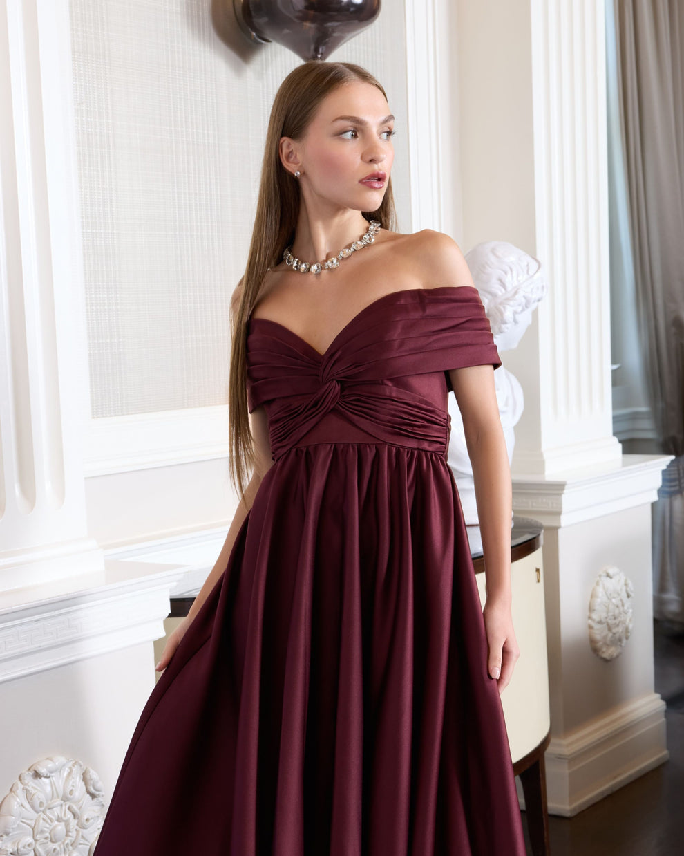 Prom Dresses Long Formal Ball Gown Prom Dress Wine