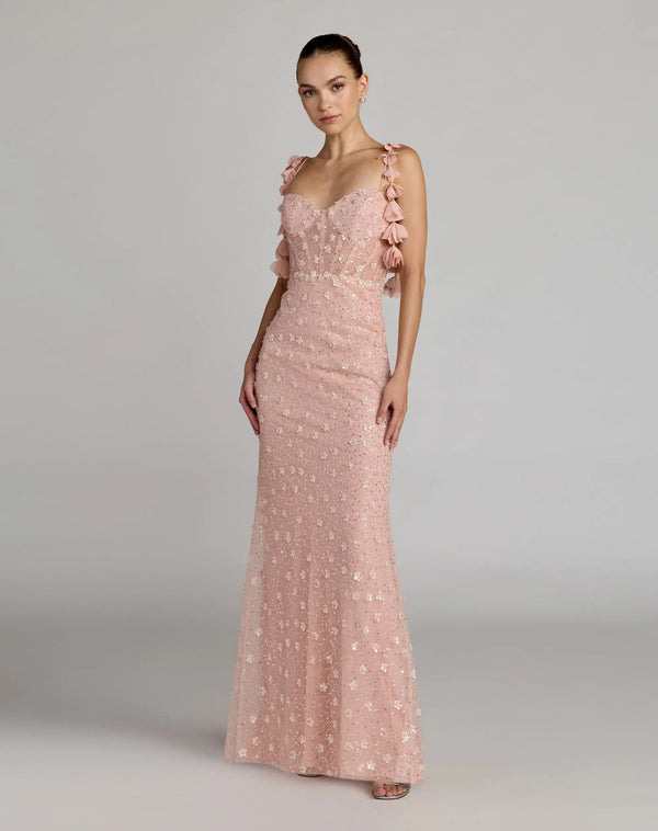 Sweetheart Floor-Length Sequin Evening Gown by Mac Duggal 56259