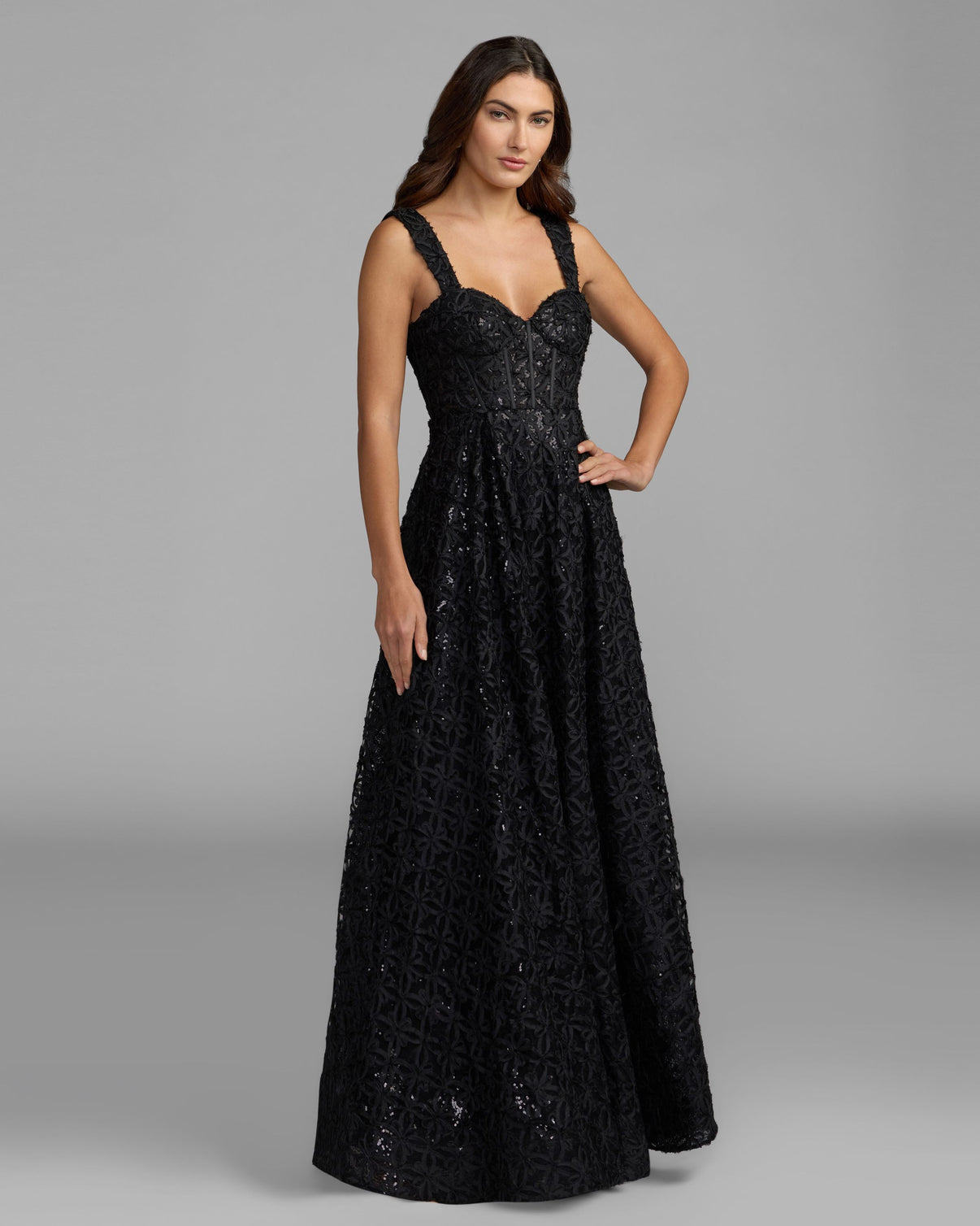 Sweetheart Floor-Length Sequin Formal Ball Gown Mac Duggal 56286