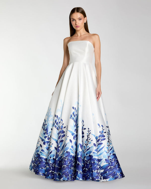 Floral Print Long Formal Ball Gown Prom Dress Mac Duggal 56316