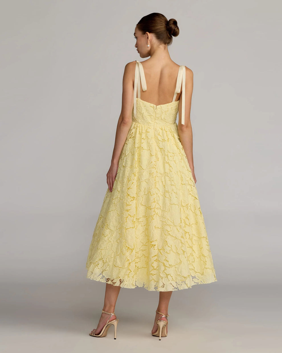 Sweetheart Tea-Length Lace Formal A-Line Dress Mac Duggal 56319