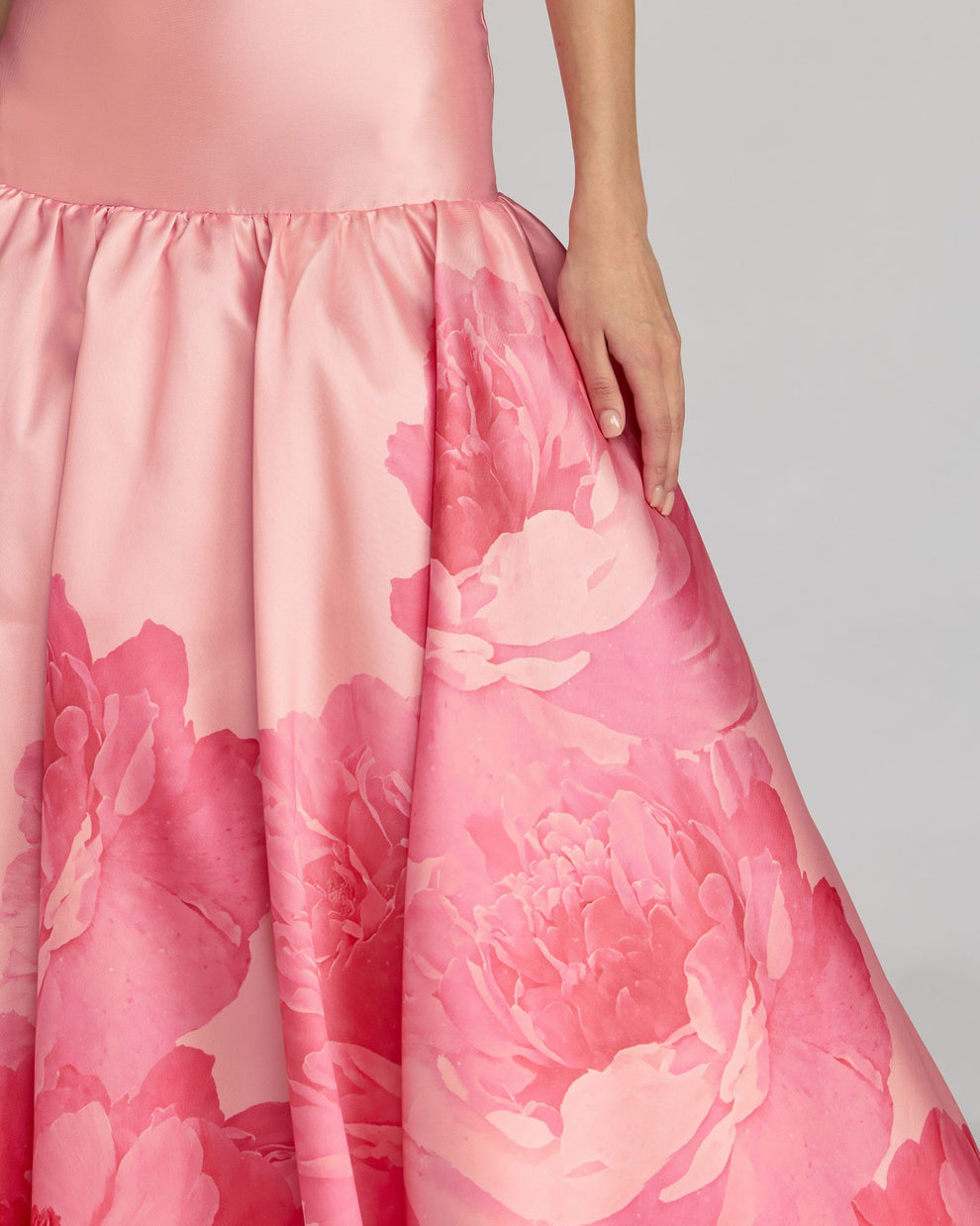 Prom Dresses Ball Gown Formal Long Floral Print Evening Prom Dress Mac Duggal 56343 Blush Multi