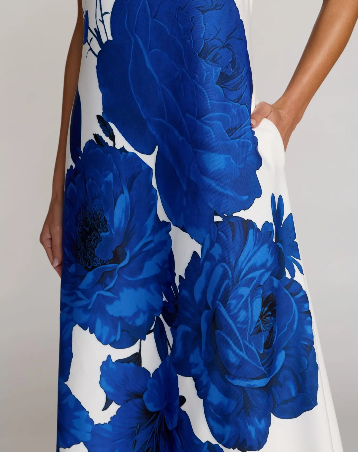 Strapless Floor-Length Floral Formal Gown by Mac Duggal 56344 in White Multi