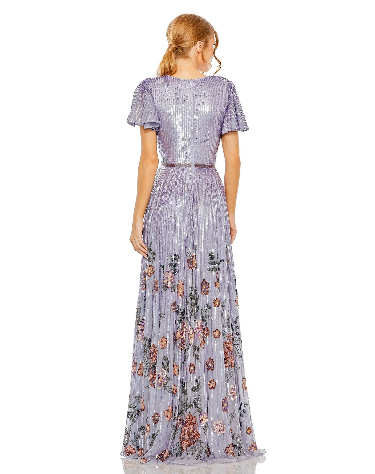 Mac Duggal 5637 Long Formal A Line Floral Evening Dress