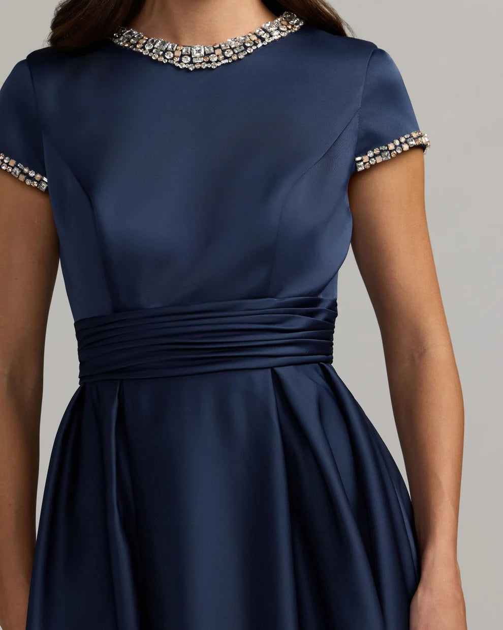 Mother of the Bride Dresses Pleated Ball Gown Beaded Formal Mother of the Bride Dress Mac Duggal 56402 Midnight