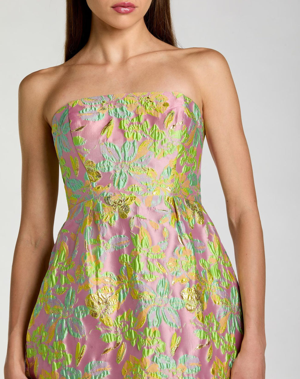 Cocktail Dresses Short Floral Midi Cocktail Dress Mac Duggal 56423 Blush Multi