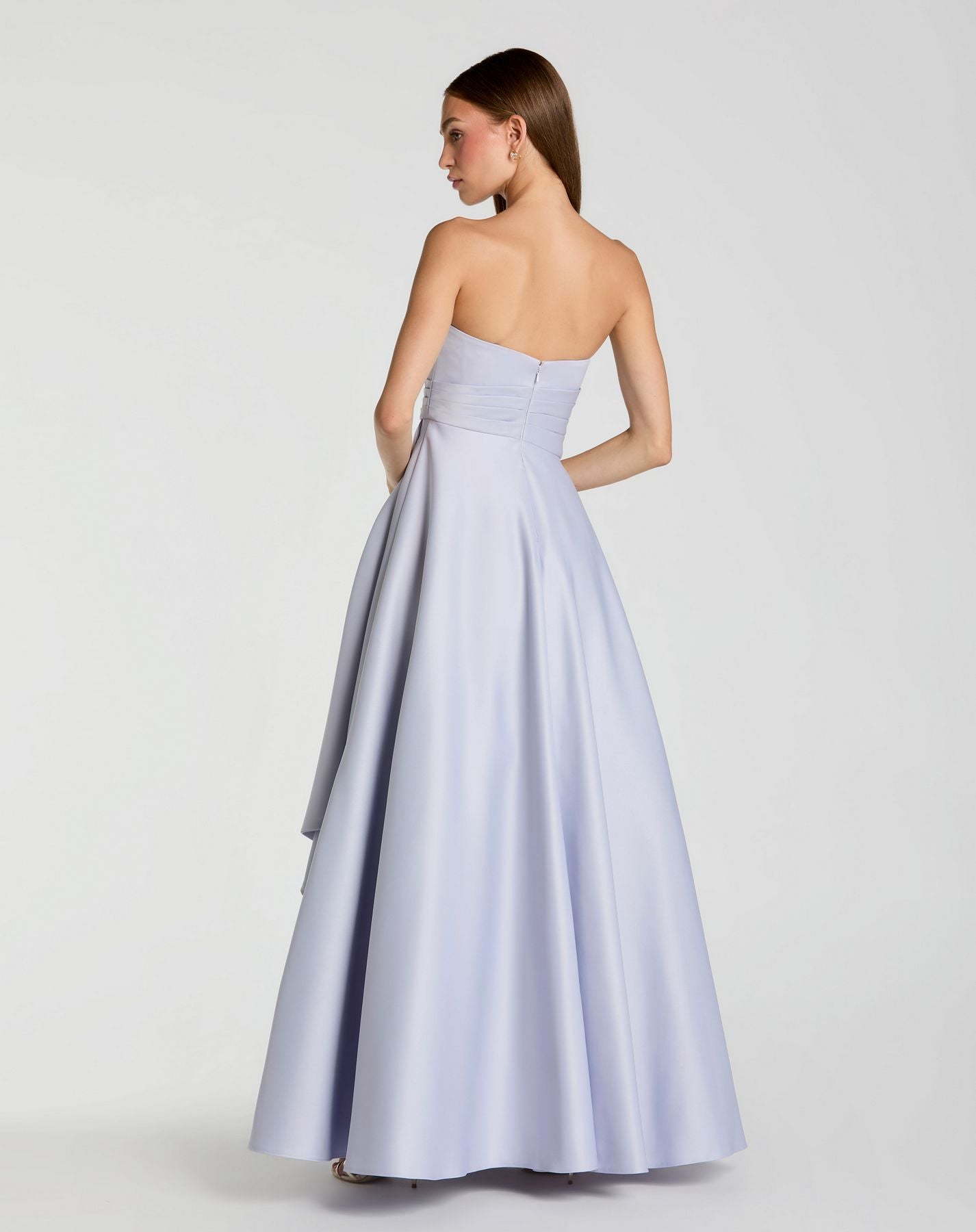 Formal Dresses Prom Long Formal Dress - Ball Gown - Mac Duggal 56425 Periwinkle-Satin-56425-Pleated