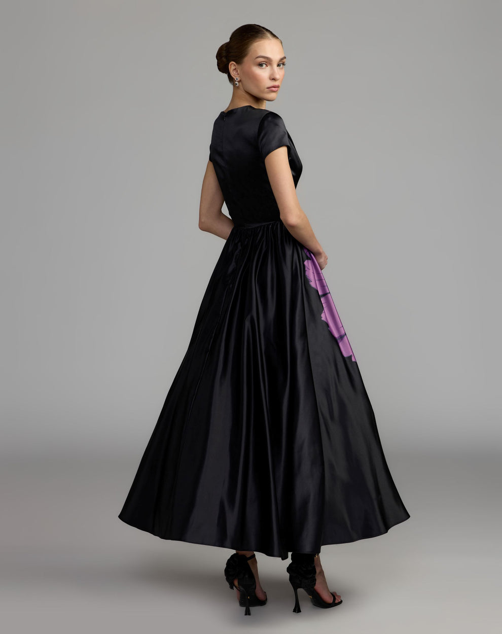 Crew/High-Neck Floor-Length Satin Occasion Ball Gown Mac Duggal 56471