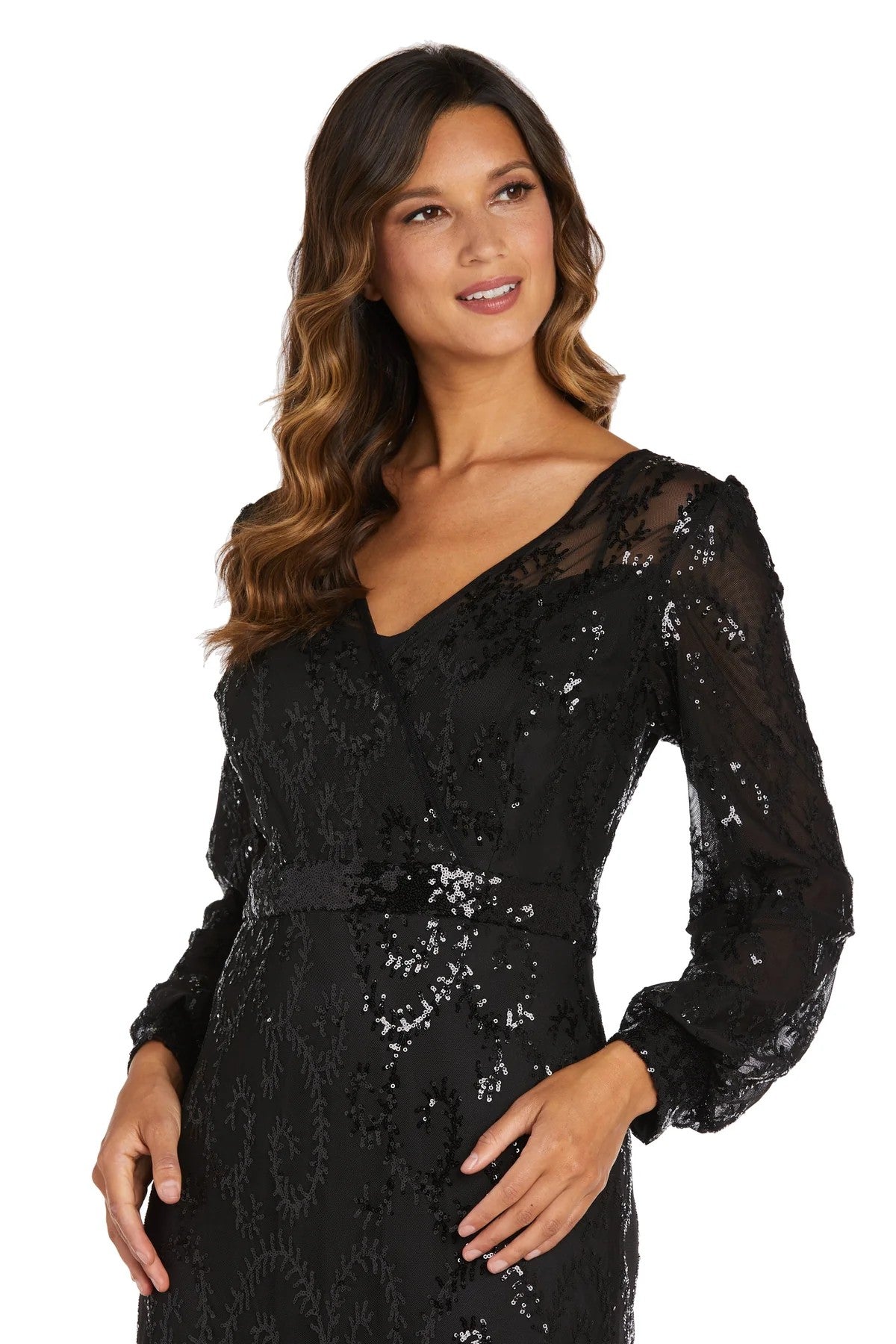 Formal Dresses Plus Size Long Sleeve Formal Dress Black 