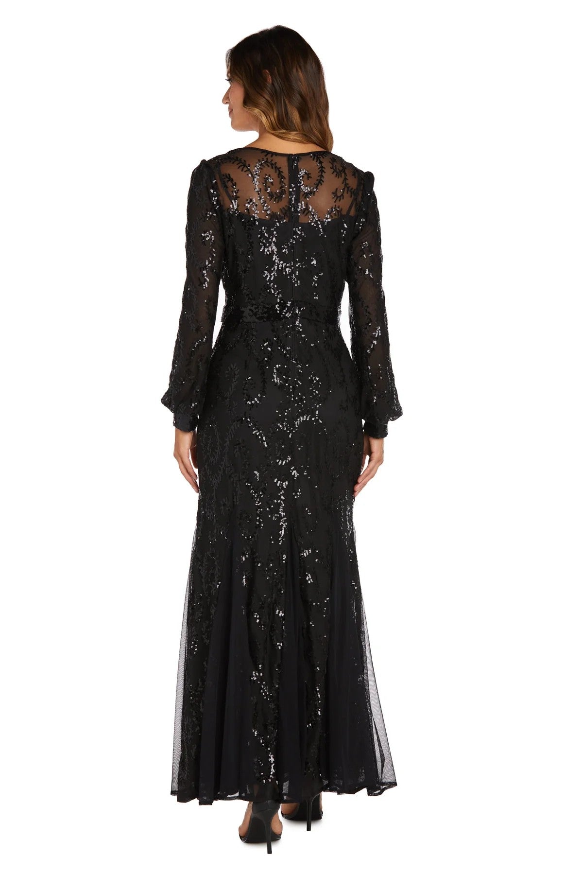 Formal Dresses Plus Size Long Sleeve Formal Dress Black 
