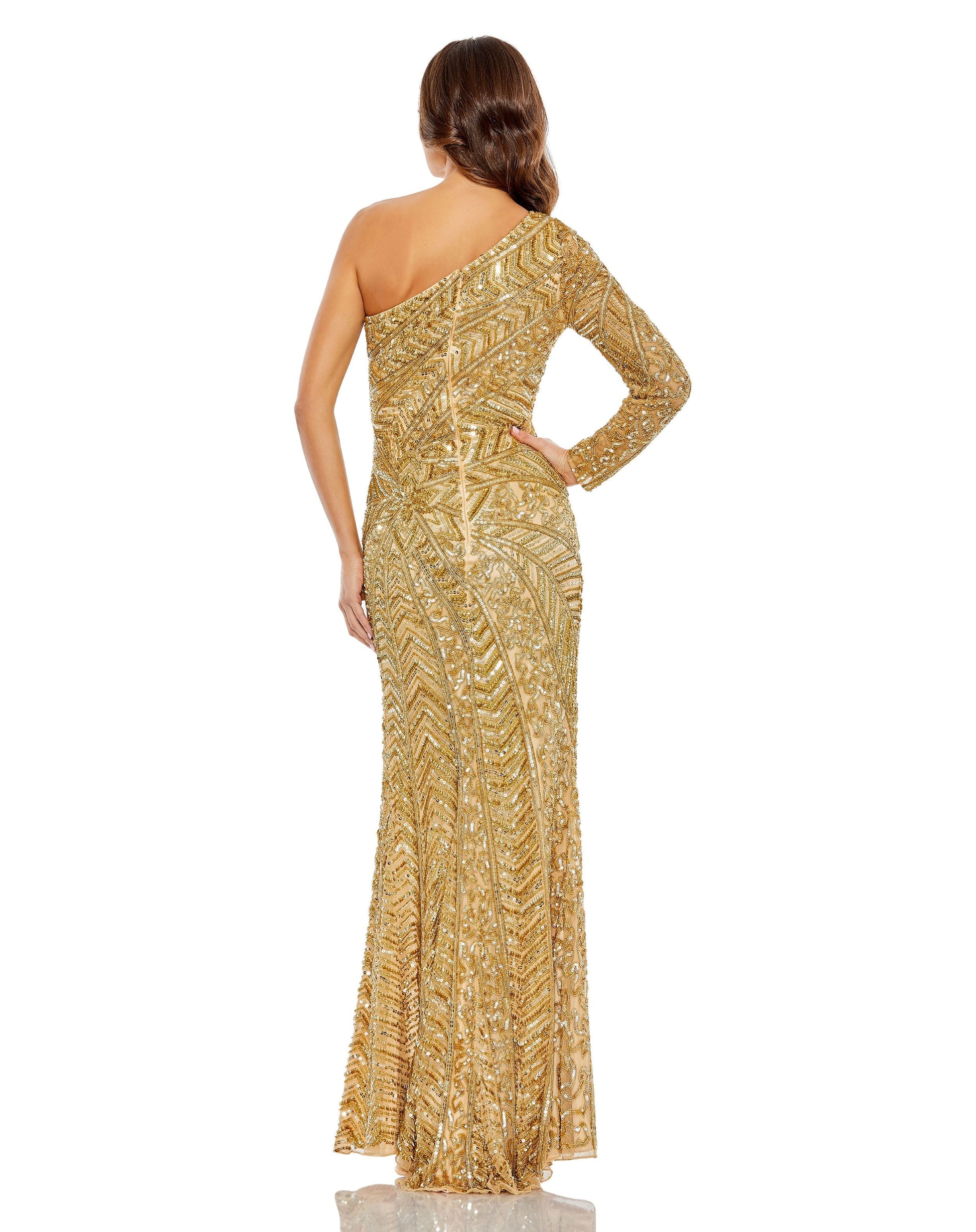 Mac Duggal 5649 Formal Prom Long Beaded Sequin Dress