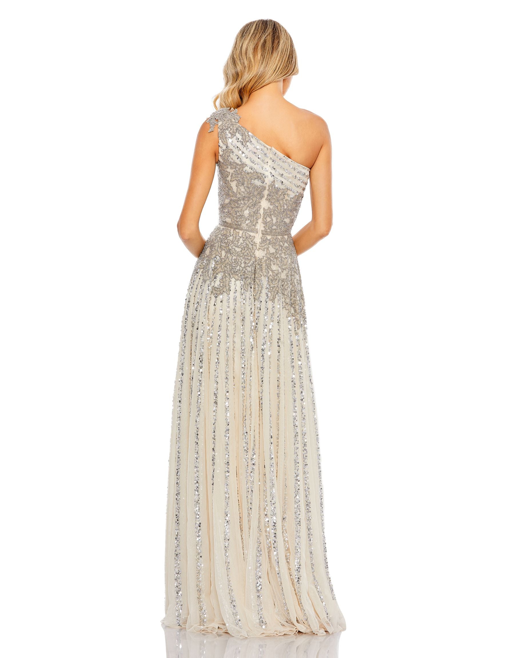 Mac Duggal 5679 Long Sequin A Line Formal Prom Dress