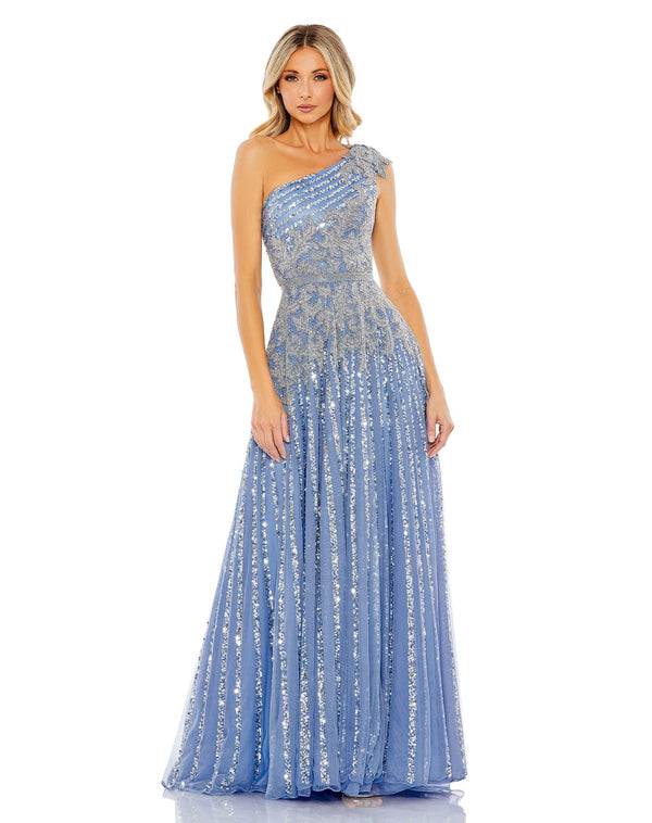 Long Sequin Dress A Line Formal Mac Duggal 5679