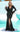 Formal Dresses Long Sleeve Formal Feather Slit Evening Dress Black