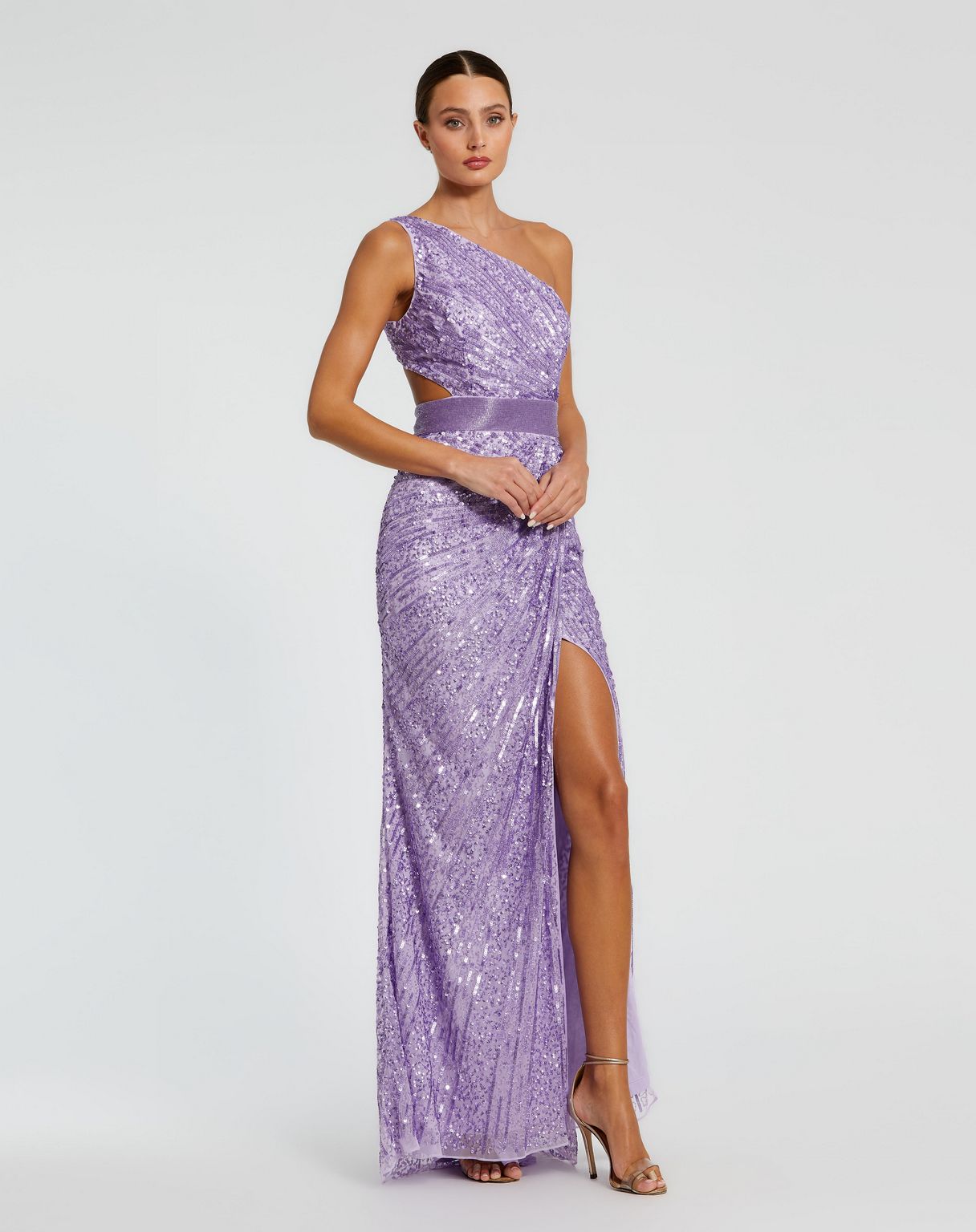 Prom Dresses Long Formal One Shoulder Prom Gown Lilac
