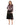 Cocktail Dresses Long Sleeve Floral A Line Cocktail Midi Dress Black Multi
