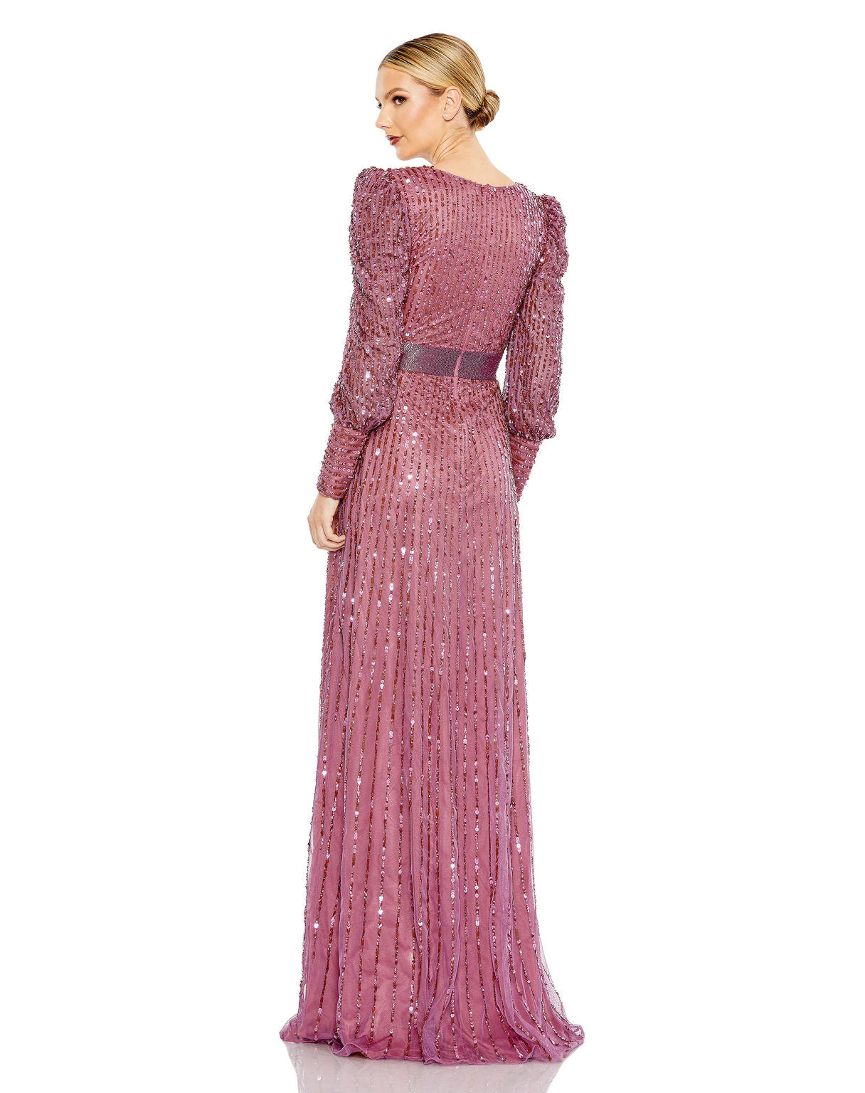 Mac Duggal 5720 Long Sleeve Formal Prom Sequin Dress