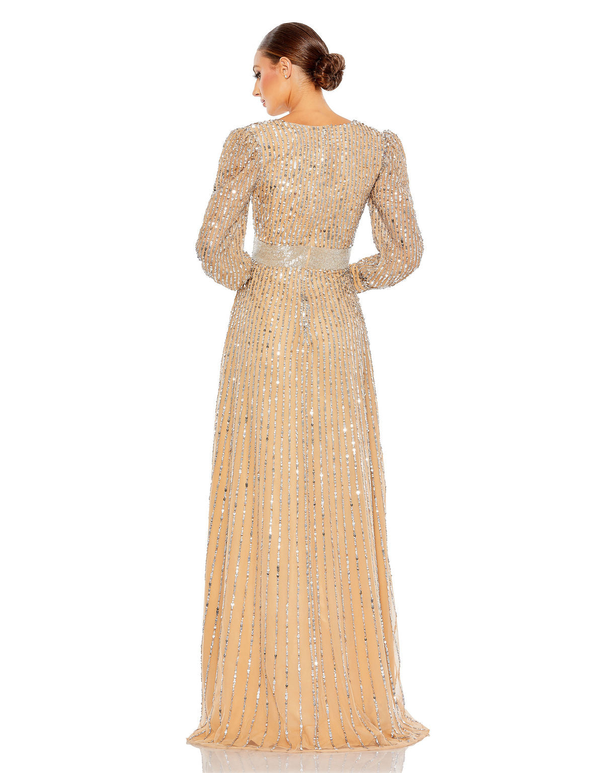 Mac Duggal 5720 Long Sleeve Formal Prom Sequin Dress
