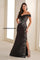 Formal Dresses Floral Long Lace Applique Evening Formal Dress Black