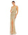 Prom Dresses Long Sequin Halter Formal Prom Dress Gold Nude