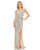 Prom Dresses Long Sequin Halter Formal Prom Dress Silver Nude