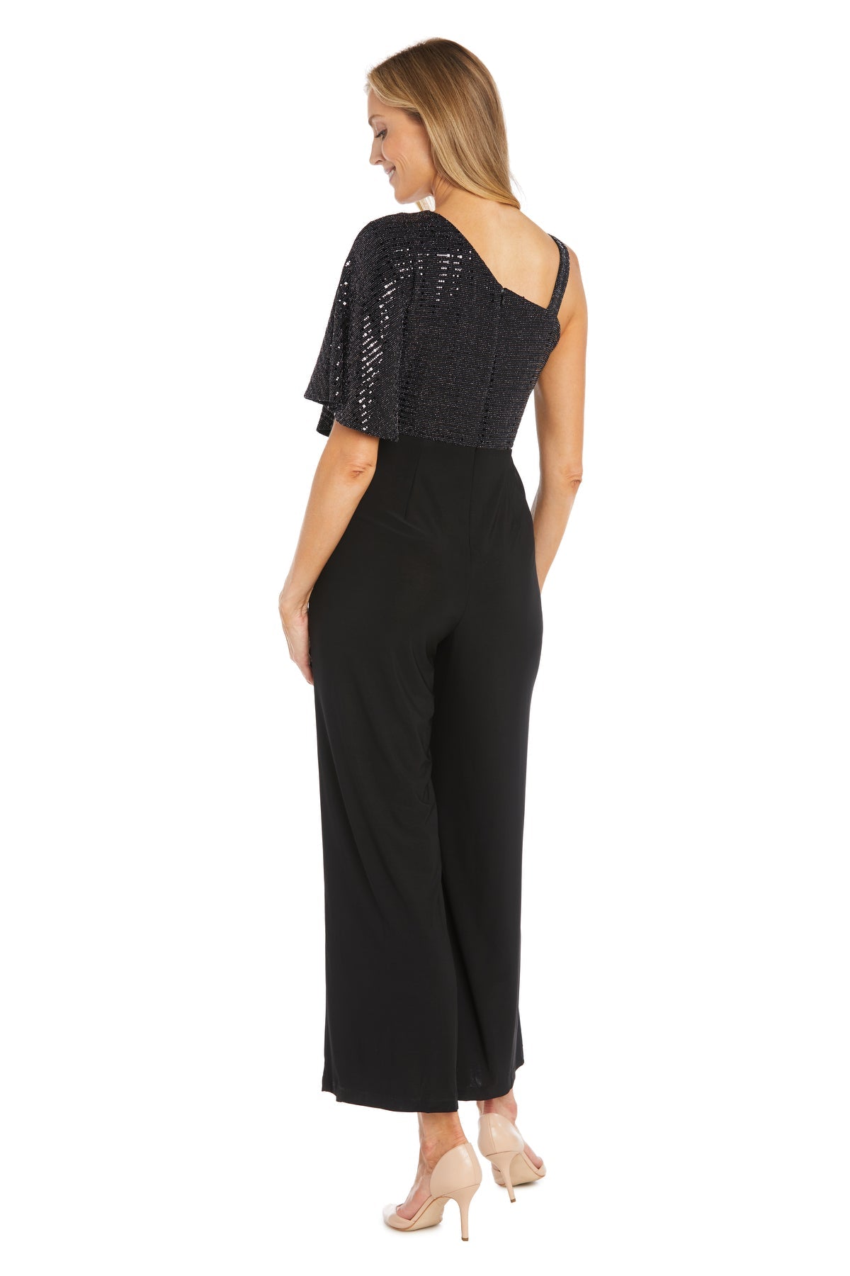 R&M Richards 5871 Long Formal Metallic Jumpsuit