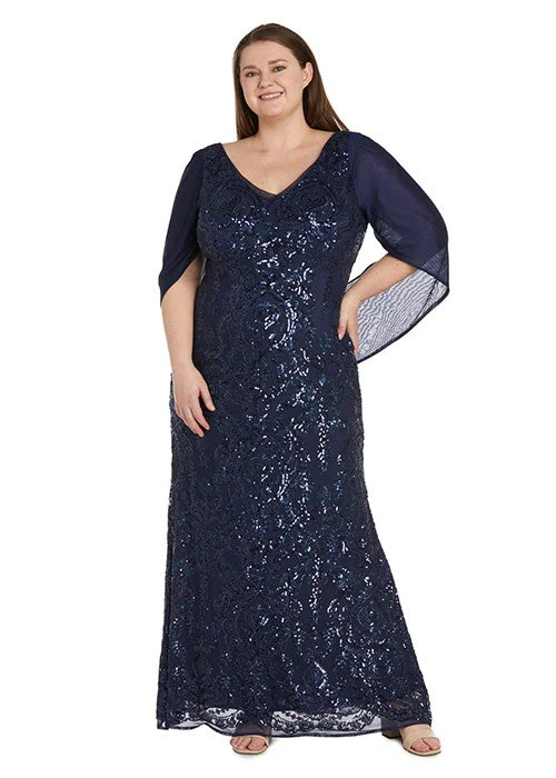 Long Plus Size Dress Formal R&M Richards 5909W